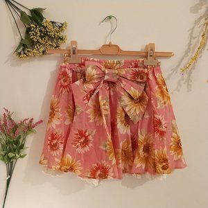 JAPANESE BRAND LIZ LISA SUNFLOWER FRILLED SKIRT